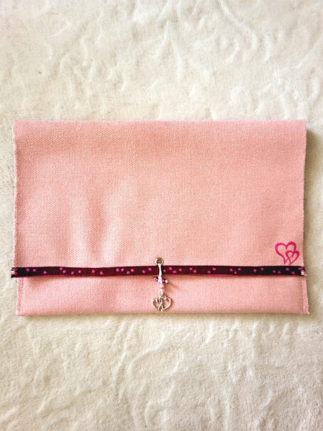 Pochette "Rose" coeurs